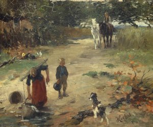 Al laghetto del villaggio, c.1888 da Thomas Ludwig Herbst